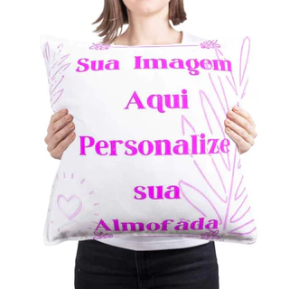 Almofadas Capas + Enchimento Personalizada Decorativa Estampa Sua arte aqui 45 X 45 festa anime foto pet presente