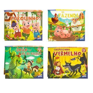 Kit 4 livros de Historias Infantil POP-UP