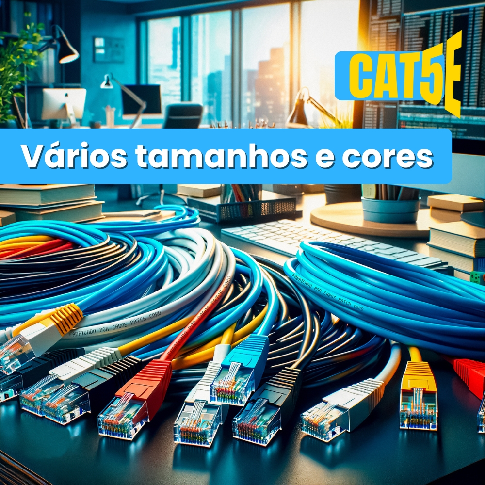 cabo para internet rede ultra veloz cat5e - todos os tamanhos e cores Promocao