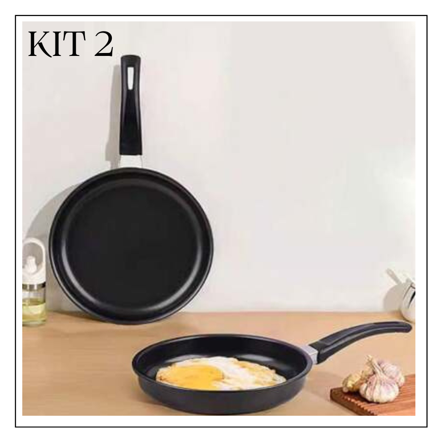 Kit 2 Mini Frigideira Panela Antiaderente para Fritar Alimentos