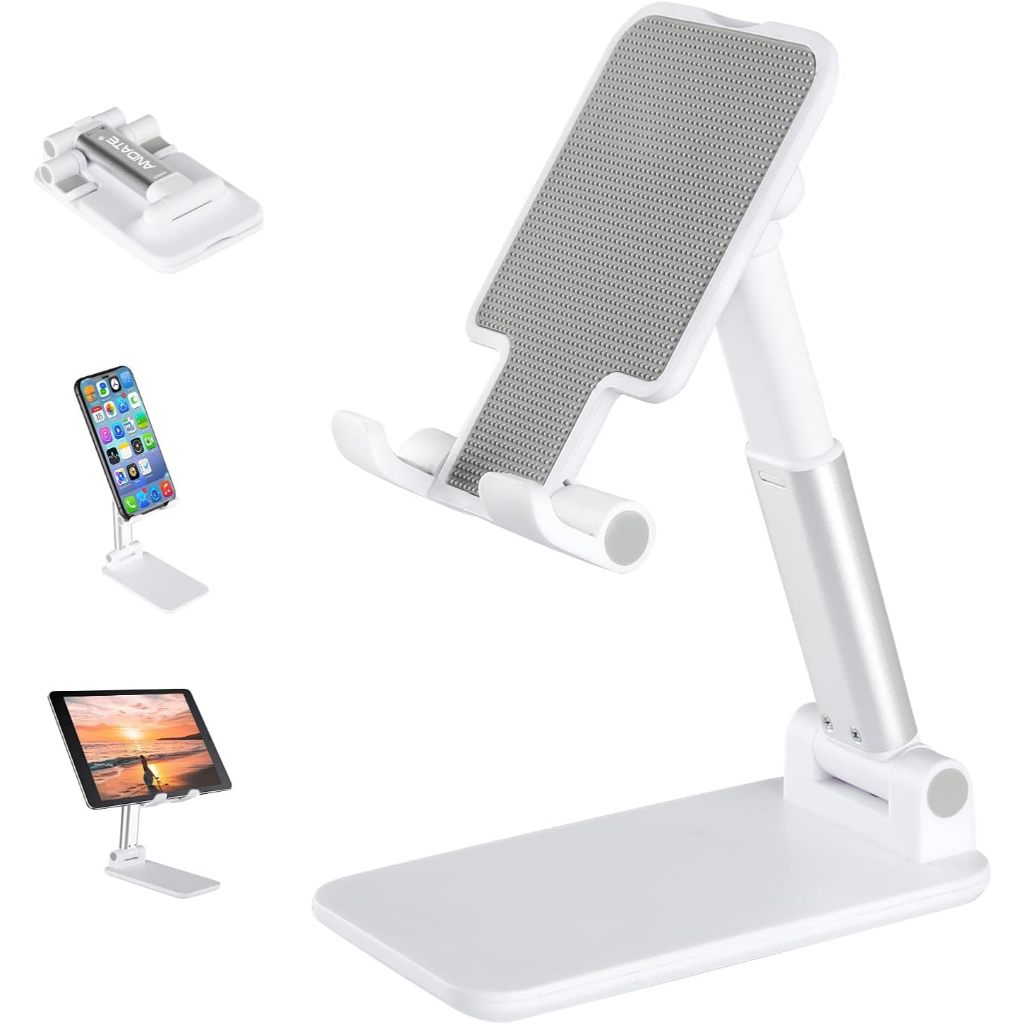 Suporte Celular de Mesa Retrátil Móvel Ajustável Portátil Smartphone Tablet iPad Escritório