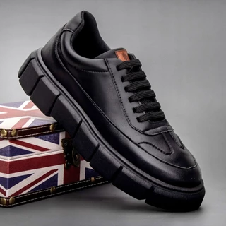 Tenis Masculino Elegante Sola Alta Estiloso Moderno Passeio Trabalho Palmilha Conforto