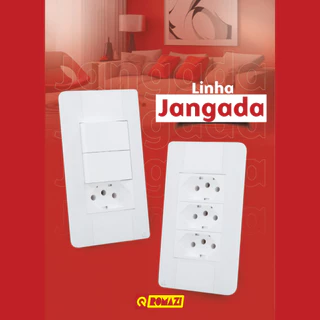 Conjunto Tomadas e Interruptores Romazi Jangada