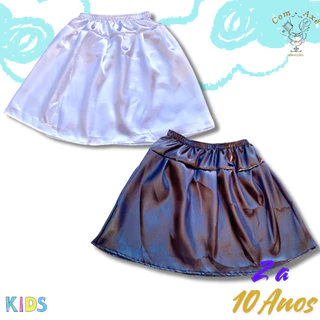 Saia basica Infantil Cetim ou Oxford Kids Umbanda, Candomblé de 6 meses a 12 anos ENVIO IMEDIATO!