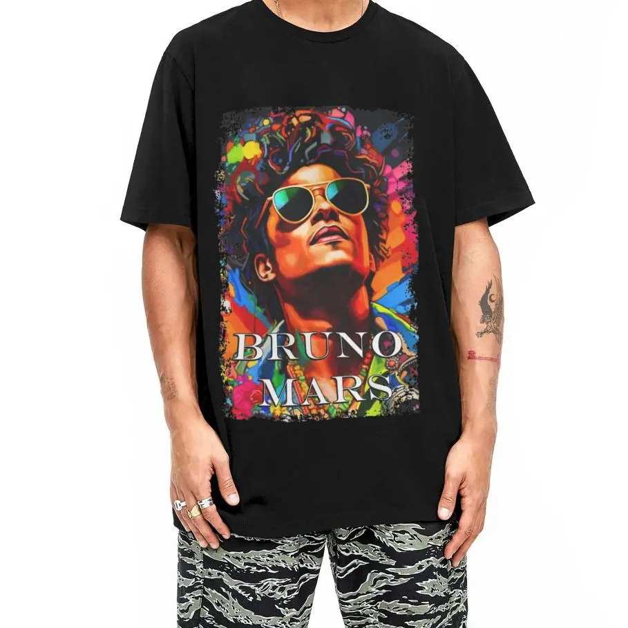 Camiseta Unissex Algodão Bruno Mars Retro I