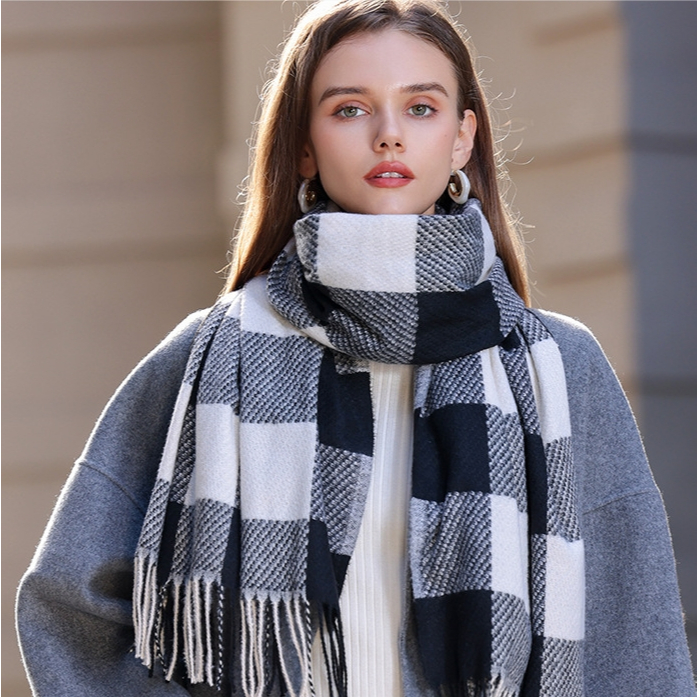 Cachecol Xadrez Pashmina Feminina Lenço Unissex Echarpe Masculino Para ...