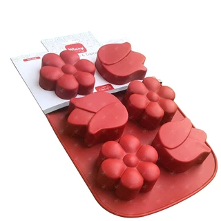 Molde de Silicone Multiflores 6 Cavidades para Velas Sabonetes e Chocolates