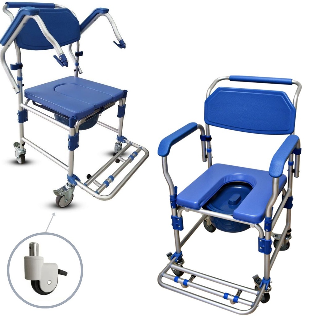 Cadeira de Banho para Idoso Alumínio Higiênica Geriátrica 150kg D60 ...
