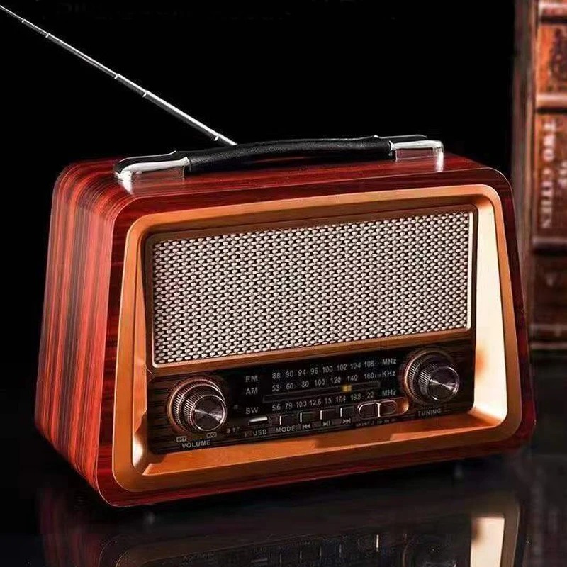 Rádio Portátil Vintage Retro Recarregável GoldenUltra GT-2066 - AM