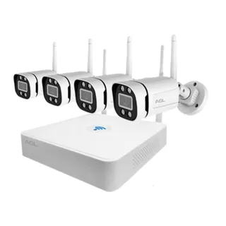 Kit NVR + 4 Câmeras Ip FULL HD Wi-Fi 1080p S/ Fio Agl Segurança