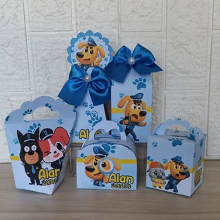 Personalizados Kit caixinhas detetive labrador Personalizado com Nome - Festa