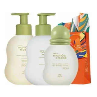 combo kit Mamãe Bebê Shampoo 200ml/Condicionador 200ml/Colônia 100ml