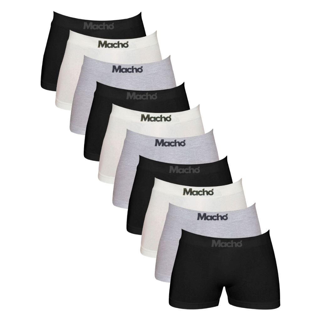 Kit 10 Cuecas Boxer Sem Costura Macho 781 Algodão Sortido | Shopee Brasil