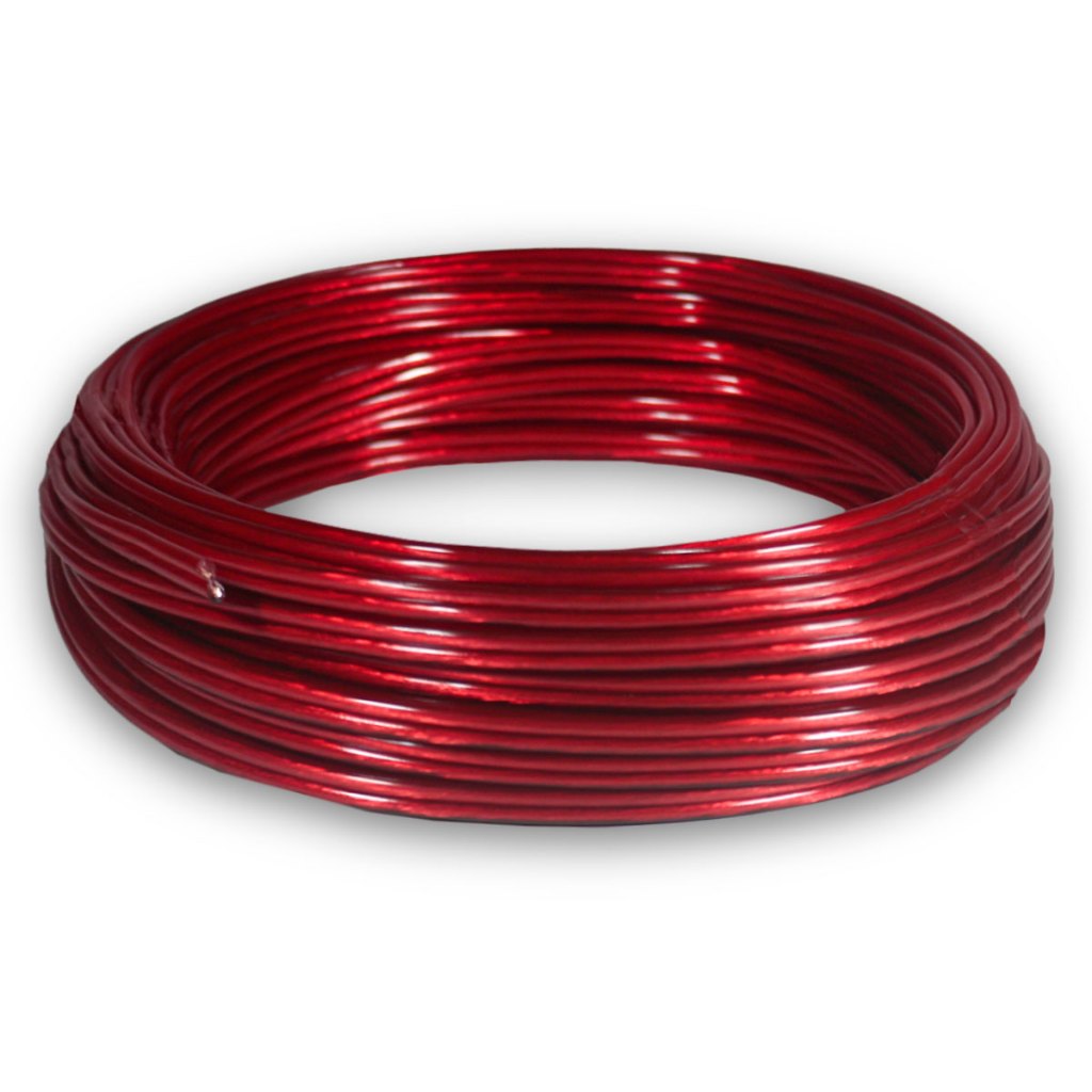 20 Metros Fio Cabo Som Duplo Bicolor 1,5 mm Preto e Vermelho 2x14 Awg 12v Automotivo Alto Falante