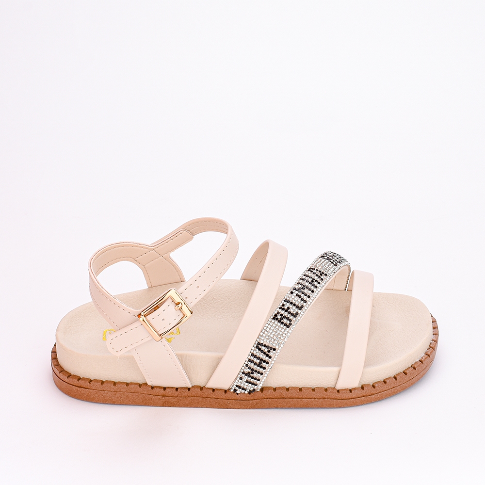 Sandália Infantil Fashion Kidy Birken Canal da Belinha Oficial Marfim |  Shopee Brasil