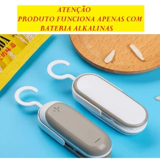 Mini Seladora Portátil Funciona Apenas Com Bateria Alkalina Selador 2 Em 1 Multicolorido Abre Embalagens E Sela E Plasticos Multiuso em Oferta na Shopee