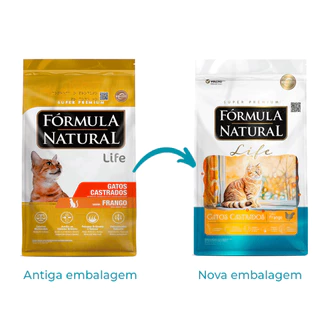 Ração Fórmula Natural Life Gatos Castrados Sabor Frango 7 KG