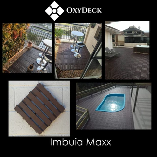 KIT 46 Deck modular medidas 30x30 textura madeira plástico encaixe modular Decks Piscina Jardim Banheiro varanda