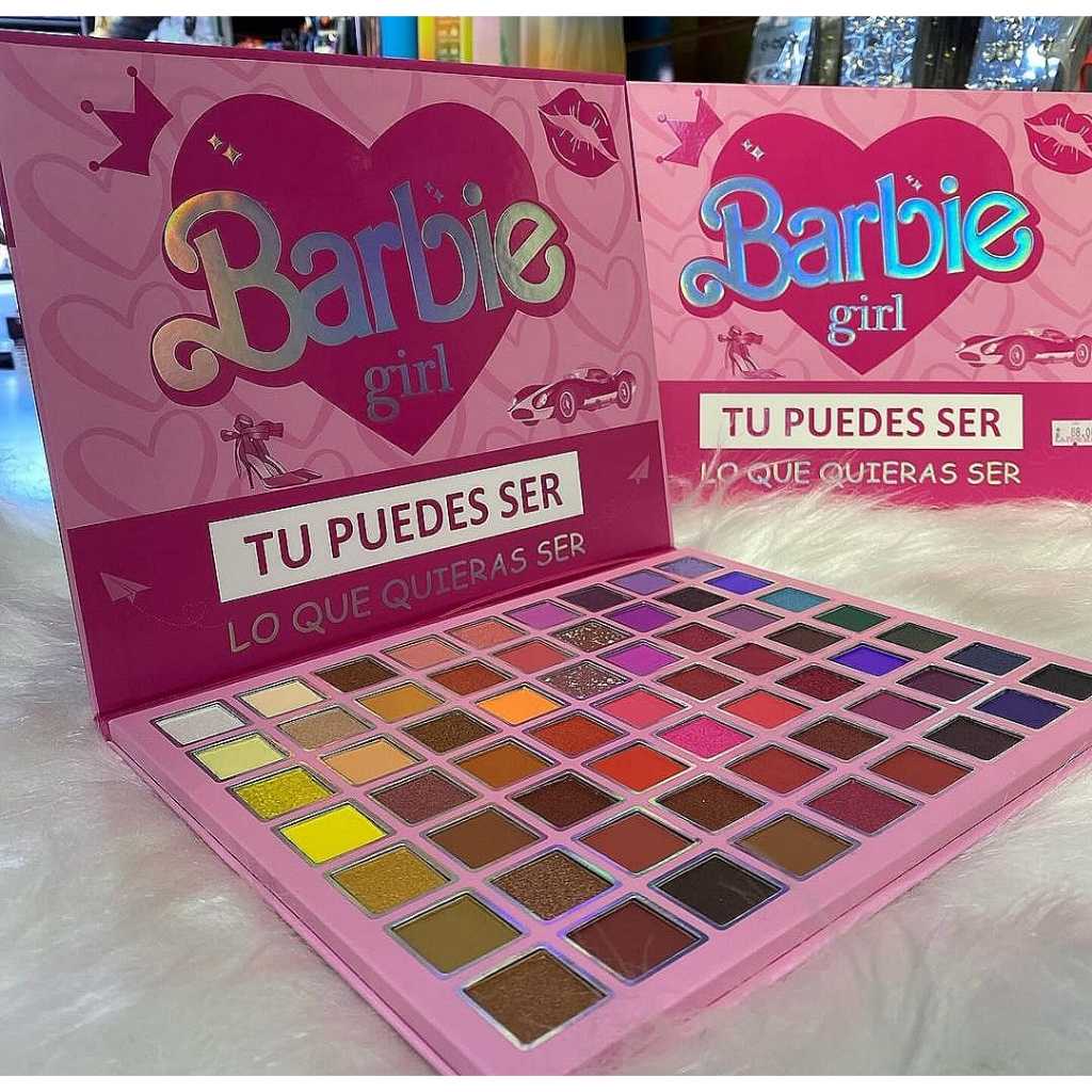 Paleta de Sombras Barbie Girl 63 Cores Paleta Pink Maquiagem - Produtos de Beleza