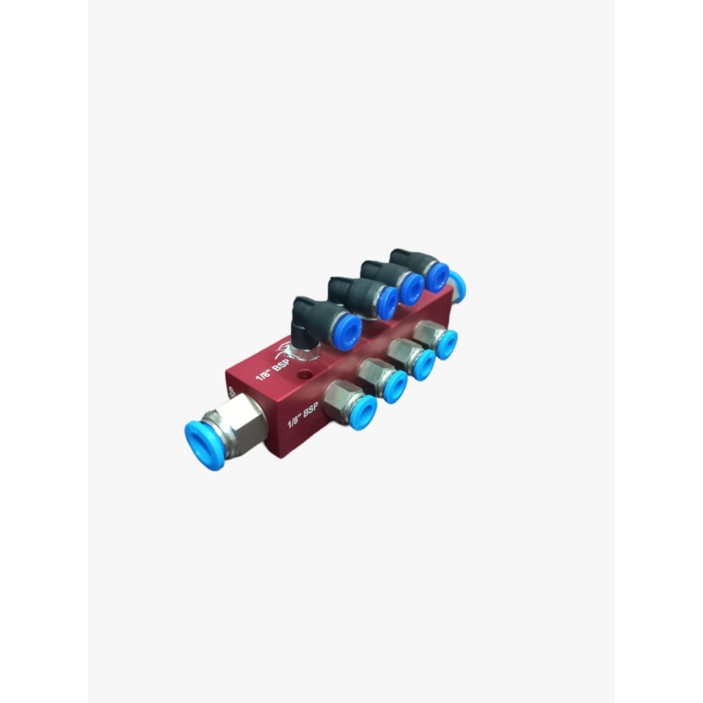 BLOCO DE ALUMINIO 10 VIAS 1" X 105MM COM CONEXOES PLASTICAS