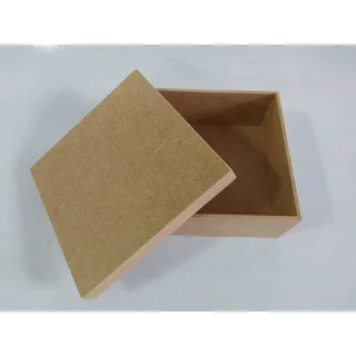 05 Caixas 20x20x5 Madeira Mdf Cru decorativa organizadora lembrancinha casamento, padrinhos, festa