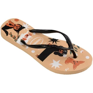 Chinelo Havaianas Feminino SLIM PETS 37/8 Dourado