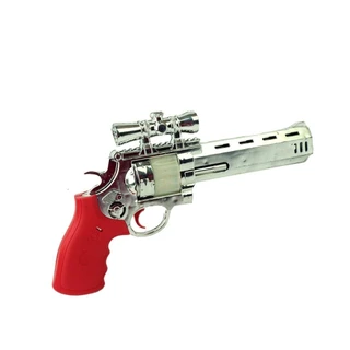 Pistola de Plástico 17cm com Luz e Som Arma de Brinquedo Infantil