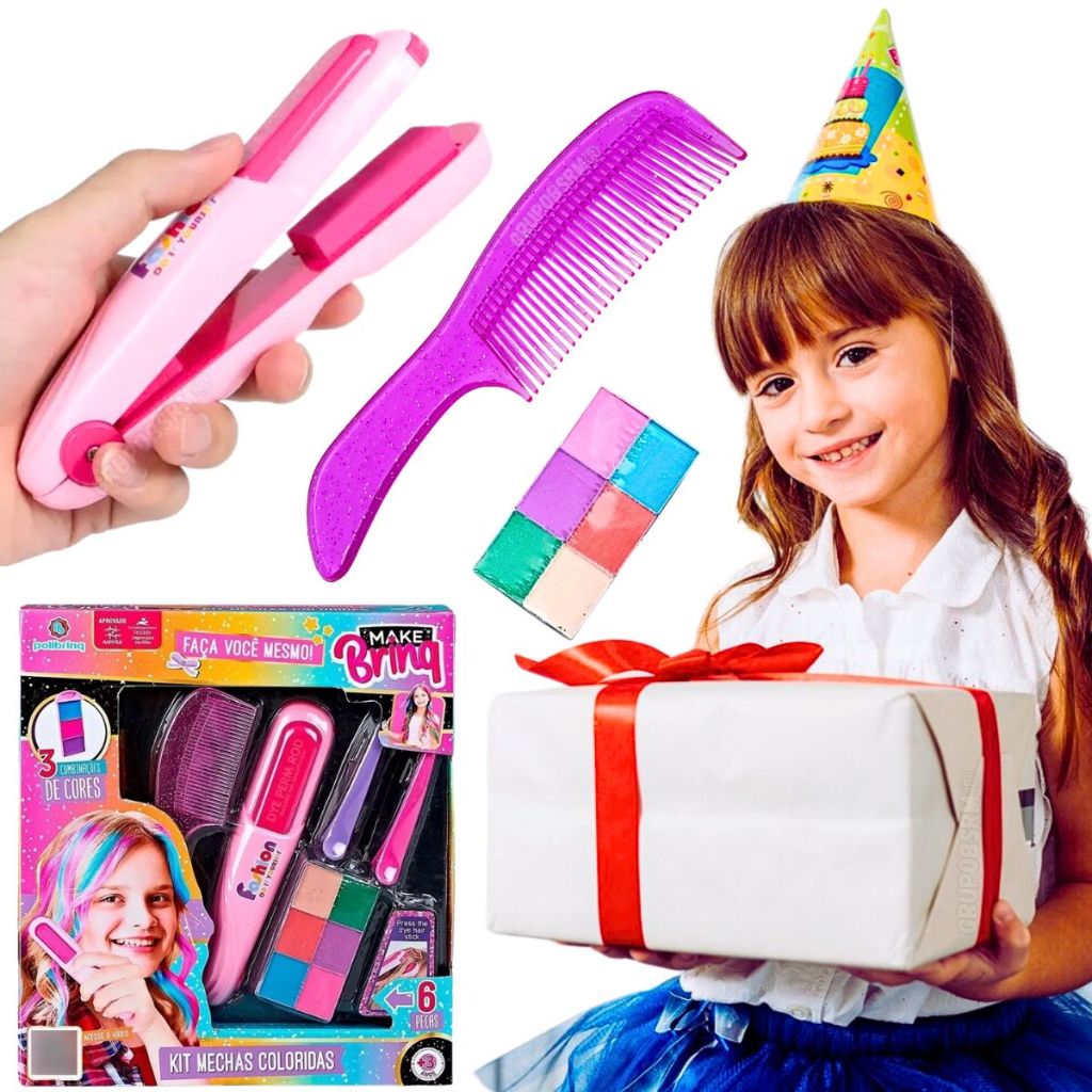 Kit de beleza brinquedo camarim infantil presente menina 3 anos faz ...