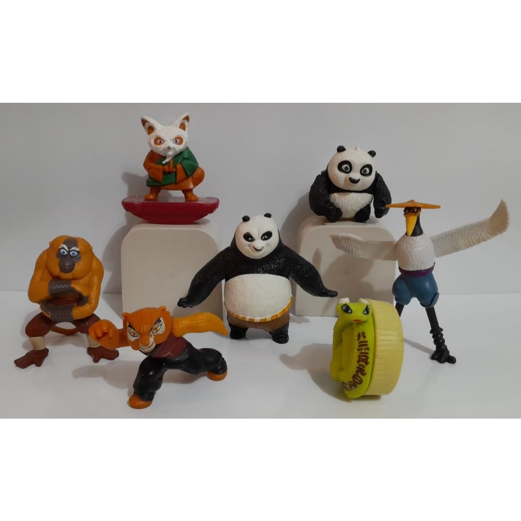Bonecos dos Personagens da Coleção Kung Fu Panda 2 - McDonald's - 2011