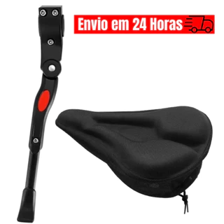 Pezinho Para Bike Bicicleta Descanso Lateral Com Regulagem 20 29 Capa de Selim Banco Gel Confortável Ajustável Ciclismo