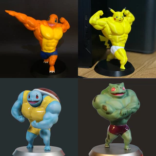 Figura Decorativa Action Figure Pokémon Bombado Maromba Ultra Swole Squirtle Pikachu Charmander Bulbassauroo