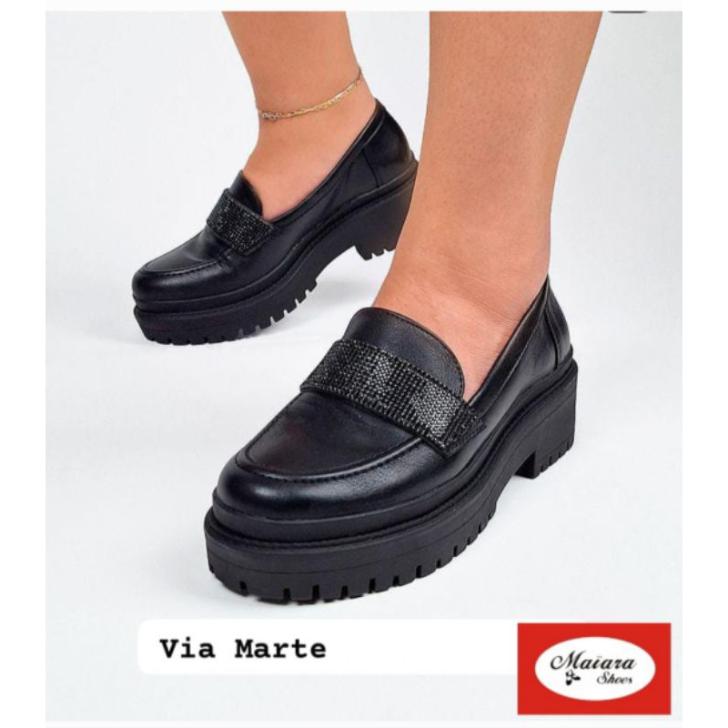 Mocassim Feminino Sapatos Femininos Via Marte Mocassim Feminino