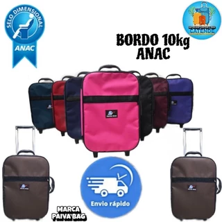 MALA DE VIAGEM 10KG BORDO, MEDIDAS APROVADAS PELA ANAC PARA BAGAGEM DE MÃO. MARCA PAIVA BAG