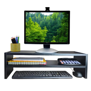 Suporte Base para Monitor Mdf Ergonômico Mesinha Home Office Mesa Gamer Suporte Apoio P/ Tv Notebook MDF Escritório Base