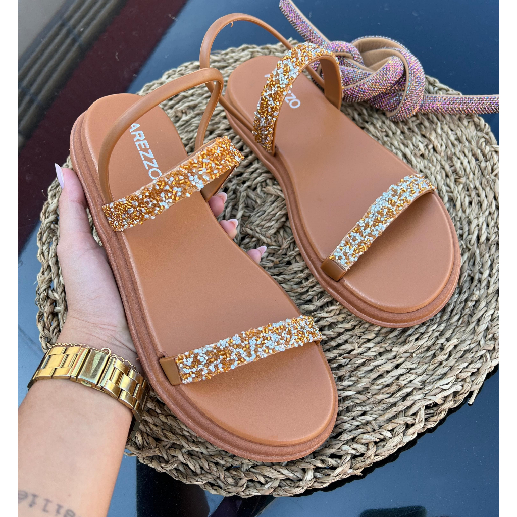 Sandália Feminina Flat | Shopee Brasil