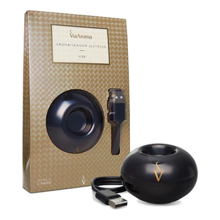 Aparelho Aromatizador USb Porcelana Black Via Aroma