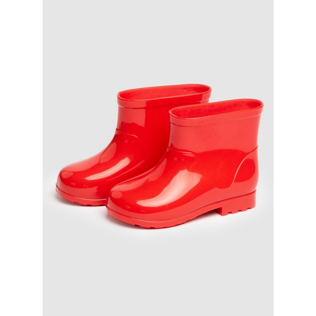 Bota Galocha Coturno Infantil Vermelha