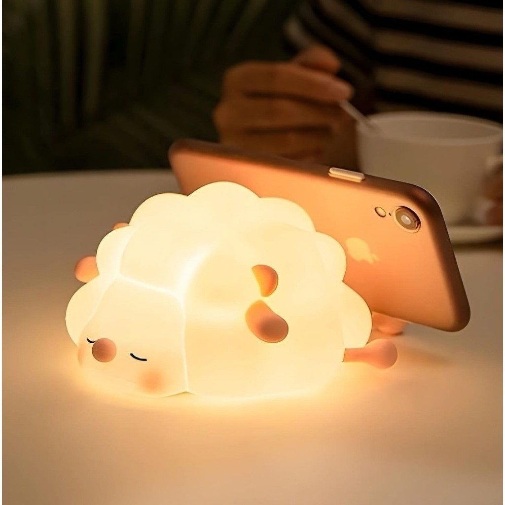 Luminária Infantil Abajur LED Siliconado Ovelha - AKL-L005
