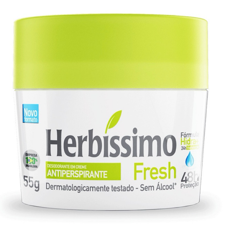 Desodorante Creme Antitranspirante Clareador - Herbíssimo | Shopee Brasil