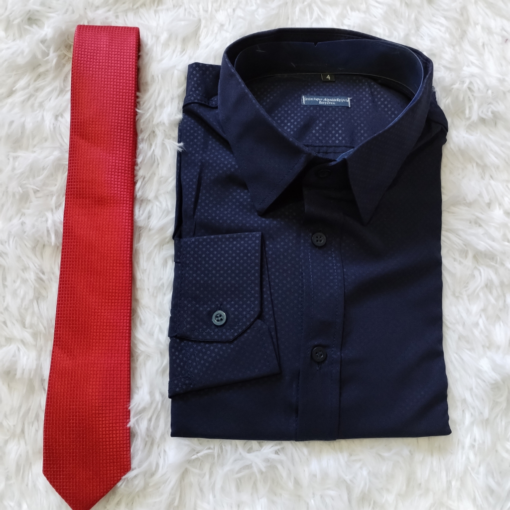 Camisa casual de negócios masculina estampa manga longa 6600