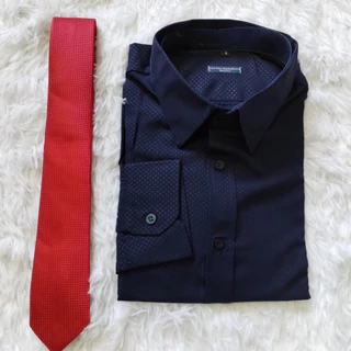 Camisa casual de negócios masculina estampa manga longa 6600