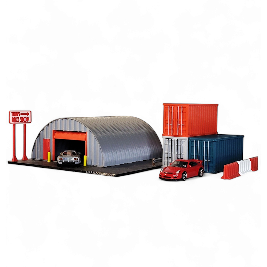 Diorama Hot Wheels Operação no Porto 1:64 Kit Galpão e Containers