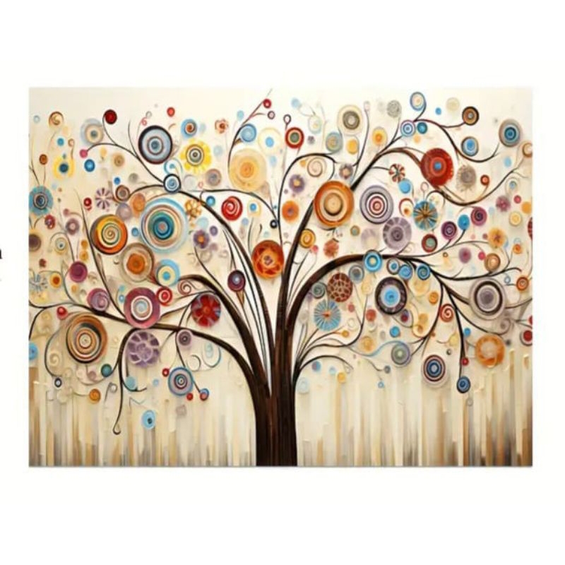 quadro árvore da vida colorida arte moderna quadro decorativo sala