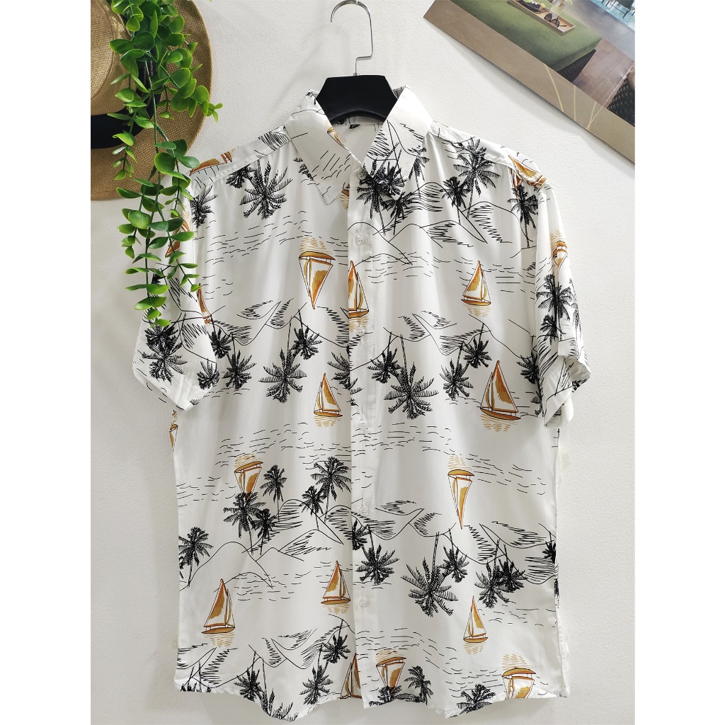 Camisas Social Floridas Masculinas Confortável Havaiana Estampadas encolhe um pouquinho