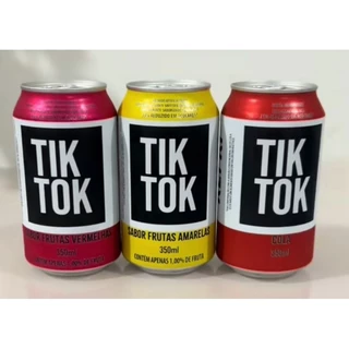 3 Refrigerantes Tik Tok (Cola, Frutas Vermelhas e Amarelas)