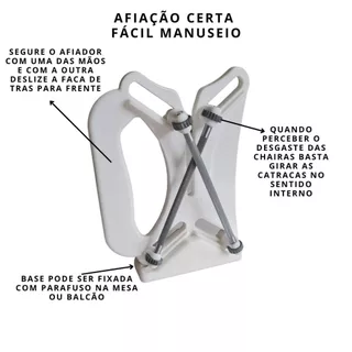 Afiador De Faca Amolador Faca Profissional Portátil Super Pratico em Oferta na Shopee