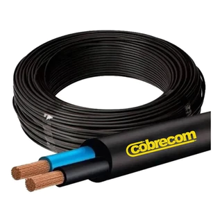 10 METROS CABO PP 2x6MM FIO ELETRICO 2 CONDUTORES/VIAS COBRECOM 100% 1KV ORIGINAL