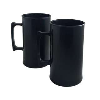 30 Canecas de chopp acrilicas lisa 300 ml / Preta