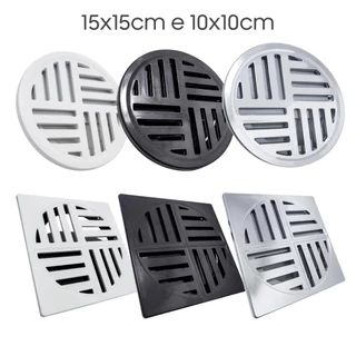 Ralo Grelha Anti-inseto Automático Inteligente Quadrado 15x15cm e 10x10cm Banheiro Lavatório ABS