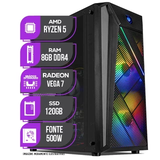 PC Gamer Mancer, AMD RYZEN 5 4600G, Vega 7, 8GB DDR4, SSD 120GB